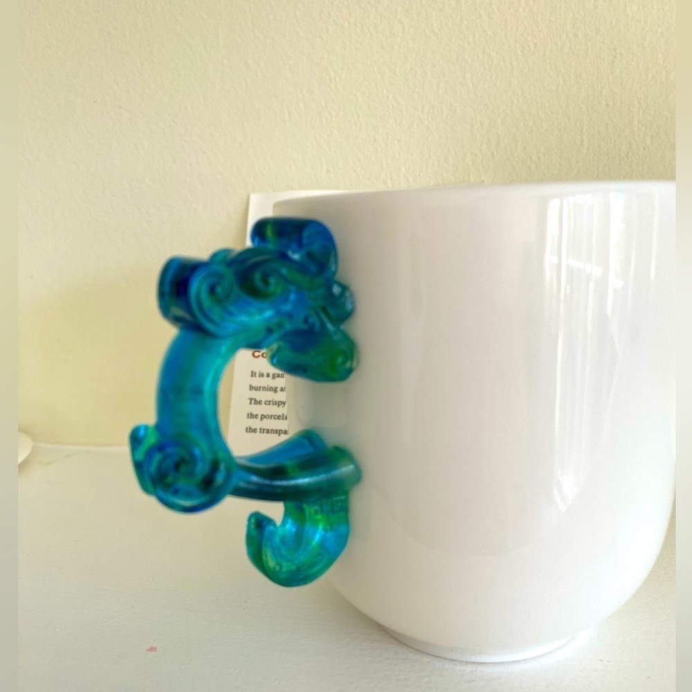 Handled Glass Tea Cup with cover. Kungfu